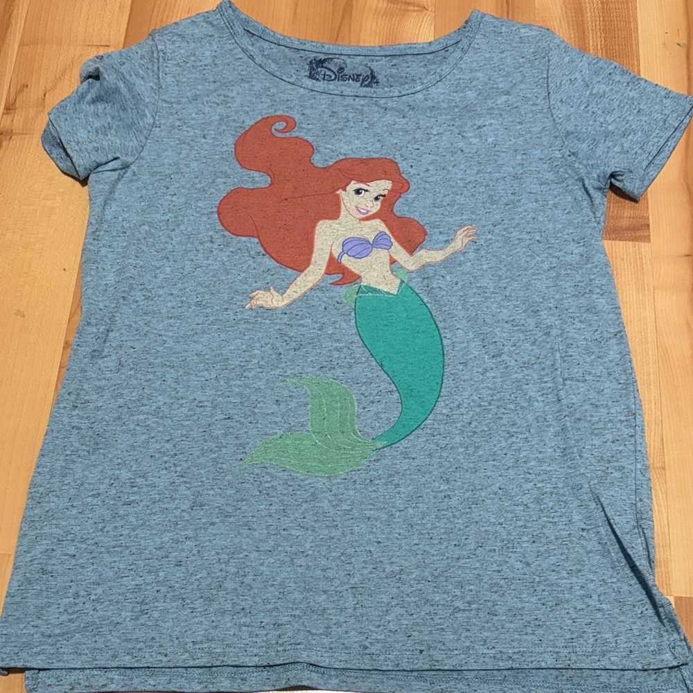 Disney Ariel Heather Blue Juniors size  T-Shirt